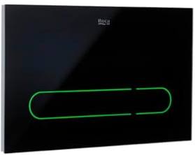Roca A890104008 EP1 (One) Electronic Drive Plate Glass Dual Discharge Automatic or Touchless, Lighting, Configurable Colors, Black