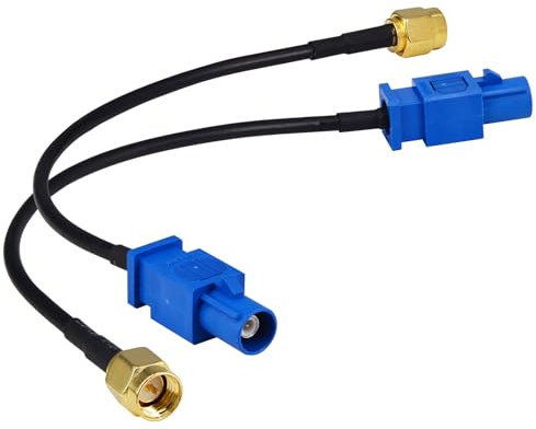 YILIANDUO Adaptateur d'antenne GPS Fakra C vers connecteur SMA Piggear Fakra C à SMA Mâle Câble RG174 Câble 15 cm pour Système de Navigation GPS Récepteurs GPS(2 Pack)