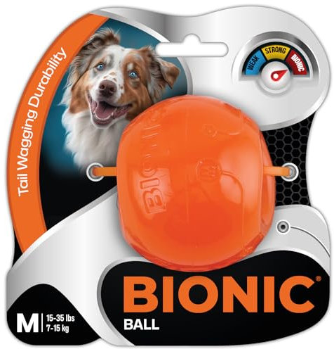 BIONIC Juguete Interactivo para Perros Pelota, M, 6,7 cm