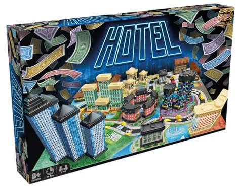 Ooba Games, Hotel (Auflage 2024), Familienspiel, Brettspiel, 2-4 Spieler, Ab 8+ Jahren, 40 Minuten, Deutsch