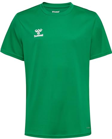 hummel Essential Jersey Sportshirt Kinder - Sport Shirt Mädchen und Jungen - Trikot - T-Shirt Kurzarm - Atmungsaktiv & Schnelltrocknend - aus 100% Recyceltem Polyester