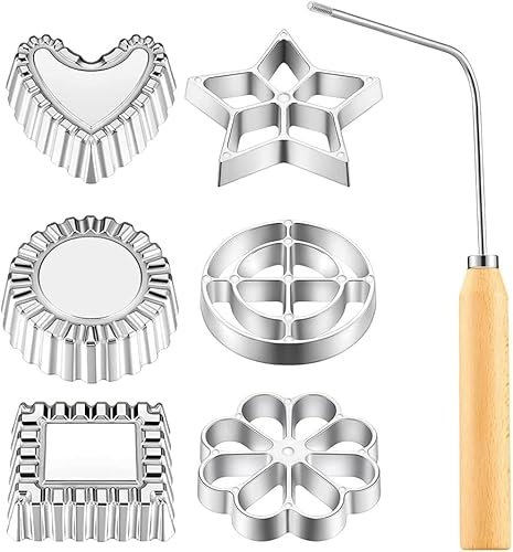 Callstick Achappam Form, Bunuelos Form mit, Rosetten Satz, Stern Kreis, Quadratisch, Keksform für Backen in der KüChe, Gebraten