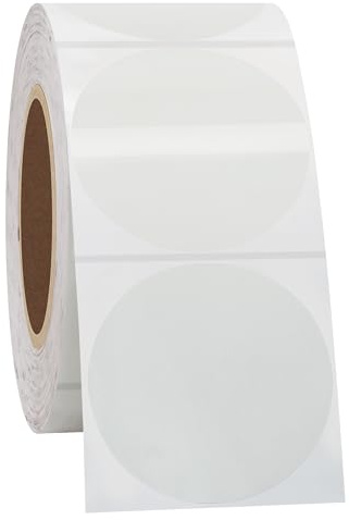Hycodest 5,1 cm transparente Quittungsaufkleber, 500 Stück, permanent klebend, transparent, direkt Thermodrucker-Etiketten, Adress-Versand-Etiketten