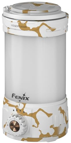 Fenix CL26R Pro LED Campingleuchte + Powerbank max. 650 Lumen Weißes und Rotes Licht mit 5.000mAh Akku und USB-C aufladbar Gehäusefarbe Marmorweiß