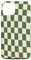 iPhone 13 Swirl Checkered Sage Green Vintage Checkerboard Case
