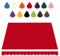 HAEKEBC 200cm 300cm Telo Per Tenda Da Sole 400cm 500cm 600cm Tessuto Per Tende Da Sole Di Ricambio, Tende Da Sole Per Balconi Protezione Solare Telo Di Ricambio Impermeabile Multicolore(Red,10x8ft/300