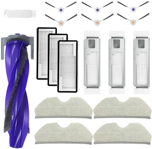 18 Stück Zubehör für Narwal Freo X Plus Saugroboter mit Bürste Staubbeutel Wischtücher Filter Ersatzteile Set