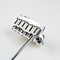 OVSAL Ponte per chitarra elettrica a 2 punti, 10,8 mm, ponte tremolo con blocco in ottone e inserti in acciaio, parti per chitarra elettrica a 6 corde, Stratocaster cromato