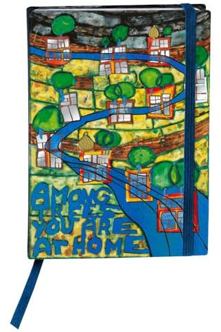 Hundertwasser Agenda 2025 - Tagesplaner - Wörner Verlag - Doppelseite pro Woche - Taschenkalender mit Kunstwerken von Friedensreich Hundertwasser - 11,2 cm x 15,4 cm