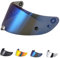 Helmvisier Motorrad für Rpha 70 Visier/Rpha 11/Hj26,Motorradhelm Visier,Helmvisier Motorrad Windschutz Helm Objektiv Visier Vollgesichts,Helmvisiere Zubehör Ersatz(Chrom Blau)