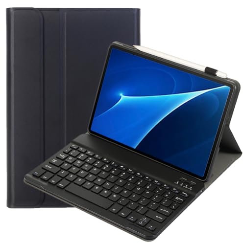 leleyo Funda con Teclado para Samsung Galaxy Tab A 10.1 (T580/T585), Capa Teclado Inalámbrico Magnético QWERTY Desmontable para Tab A 10.1 (2016), Negro
