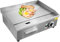 Parrilla eléctrica, 3000 W, plancha eléctrica comercial, 55 x 30 cm, placa de hierro de acero inoxidable engrosada, temperatura ajustable 50 – 300 °C, placa Teppanyaki