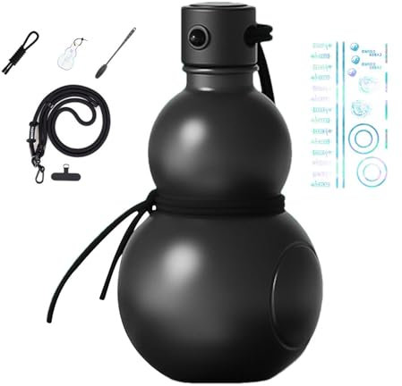 Botella de calabaza - Botella de agua medieval, botella de agua de estilo chino | Botella de agua de estilo calabaza de inspiración retro de 900 ml, botella de vino de estilo chino a prueba de fugas