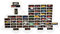 MOLILAND Sammlervitrine Fächer Setzkasten Holz Sammelbox Train Display Train Kinderzimmer-Dekorationsregal, Kinderzimmer-Dekoration, Hängendes Regal für Zubehör und Spielzeug
