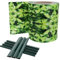 UISEBRT Pellicola protettiva in PVC per pannelli a doppia asta, 35 m x 19 cm, per recinzione a doppia asta, opaca, con 20 clip di fissaggio, per recinzione da giardino e balcone, foglie piccole