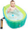 Vasca da bagno per bambini, gonfiabile, con pompa ad aria, pieghevole, portatile, per bambini, 80 × 52 × 28 cm, mini piatto doccia per bambini, consigliato a partire dai 5 mesi in su