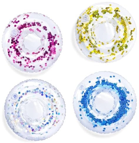 Porte Boisson Flottante, 4 Pièces Porte-Gobelets Gonflables, Porte Boisson Plage, Flottante Porte Gobelet, Porte-Gobelet Piscine, Porte-Boissons Piscine Gonflable, pour Fêtes Piscine Eté