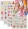 5d-Nagelaufkleber Mit GepräGten Blumen, Tropische Hibiskus- Und Lilien-Nagelaufkleber FüR Nagelkunst Im Sommer Und FrüHling, Inklusive 4 Pcs FüR Frauen Und MäDchen