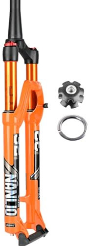 Fourche à Suspension pour VTT 26 27,5 Et 29 Pouces Débattement de 100 mm Fourche Avant Conique de 28,6 mm sans Filetage Blocage Rapide Frein à Disque QR 100 × 9