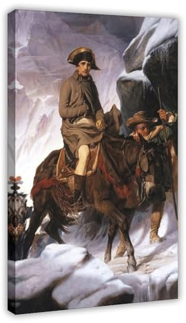 fshsxver Napoleon Überquert Die Alpen Gemälde Von Paul Delaroche Reproduktion Leinwandposter Schlafzimmer Dekor Landschaft Büro Zimmer Dekor Geschenk 30 x 45 cm
