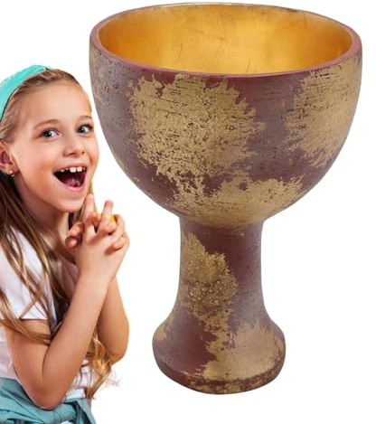Calice Cup | Calice del Santo Graal per vino | Decorazioni per feste in resina | Calice Santo Graal | Decorazioni per feste in resina di Cristo religioso, comunione, cavaliere
