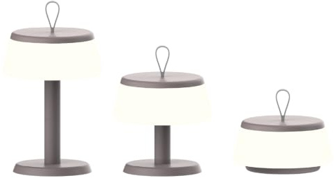 Drahtlose Tischlampe - Samos 3-in-1 - Taupe - Tischleuchte für Innen und Außen - Wiederaufladbar - LED - Touch - Dimmbar