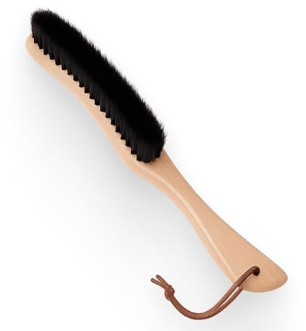 Cepillo para Ropa con Cerdas de Jabalí, Cepillo Quitapelusas para Trajes, Cachemira, Lana, Terciopelo y Pelos de Mascotas, Cepillo Suave de Madera de Haya con Cerdas Naturales, Cepillo Ecológico