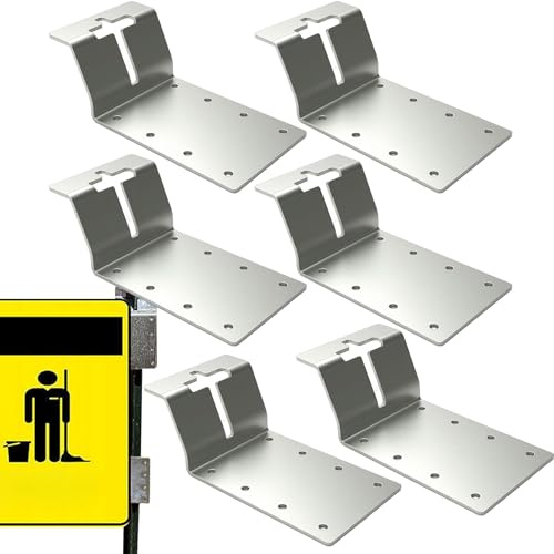 Halterungen in T-Form für Holz, einfach zu installieren, aus Stahl, Halterung für T-Pfosten – für Zaun, Garten, Basteln, Reparatur, Sperrholzplatten, Installation