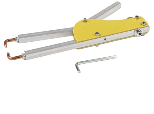 Soldador por puntos portátil, alicates de soldadura eléctrica de 123 mm, pinzas de soldadura por puntos de metal industrial con presión ajustable para bricolaje y uso profesional
