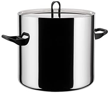 Alessi La Cintura Di Orione 24 cm Stock Pot in 18/10 Stainless Steel, Silver