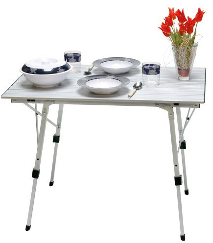 Camp 4 Campingtisch Bali mit 4 verstellbaren Füßen, 91 x 15 x 13