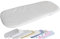 Baby Spannbettlaken für Matratze für Kinderwagen - Spannbetttuch für das Babywagens - 100% Baumwolle - 75-80 x 30-35cm - Made in EU - ÖkoTex - Graue Linien