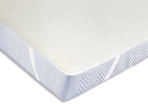 ZOLLNER Matratzenschoner - Topper mit praktischen Eckgummis - für Allergiker geeignet – Baumwolle - waschbar bis 95°C - 180x200 cm - Hotelqualität