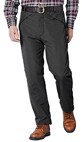 Chums Men's Fleece-Lined Water-Resistant Trouser Warm Comfortable and Weather-Resistant Walking Trousers for Men Black 32W / 33L