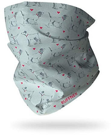 Ruffnek LOVE DOGS VINTAGE DESIGN Multifunctional Neck Warmer Snood Tube Scarf - Men, Women, Children - ONE SIZE