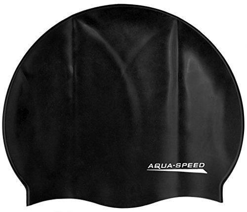 Aqua-Speed Herren Mono Silicone s Badekappe, Schwarz, Einheitsgröße