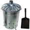 Srendi® 90 Litre 90L Extra Large Galvanised Metal Incinerator Recycle Garden Rubbish Fire Burning Binwith FREE SHOVEL