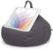 iBeani iPad and Tablet Cushion Stand - Bean Bag Holder For All Devices - Securely Holds at Any Angle on Any Surface - Handy Side Pocket - Range of Designs - Grey