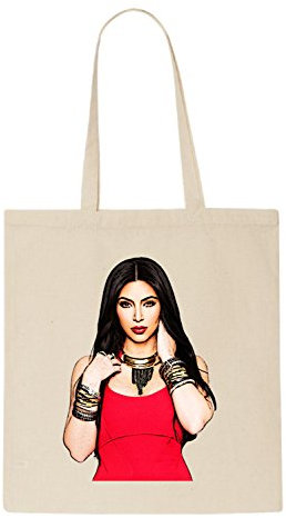 Kim Kardashian Funny natürliche organische Tasche / natural organic Bag (Beige