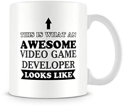 Behind The Glass - Awesome Video Game Developer - Printed Funny Mug - Great Gift/Present Idea, Ceramic, 11fl.oz.