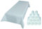 Sensalux Tischdecke, abwaschbar, Vorteilspack, 10 Stück, 1m x 2,5m, Weiß