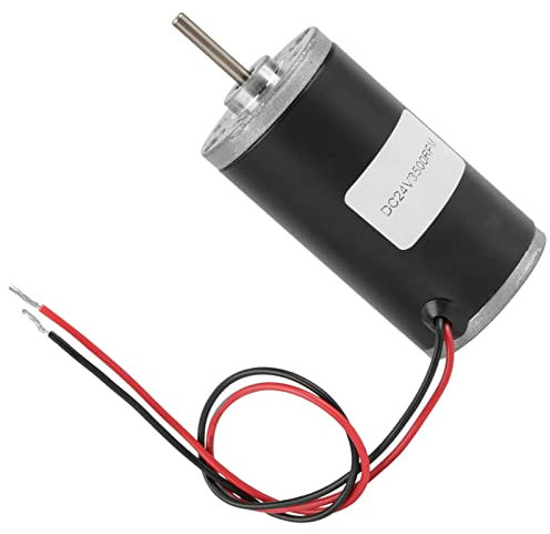 High Power Permanent Magnet DC Motor, 31ZY 6V/12V/24V 3500-8000rpm Permanent Magnetic DC Carbon Brush Motor High Speed CW/CCW DC Motor for DIY Generator