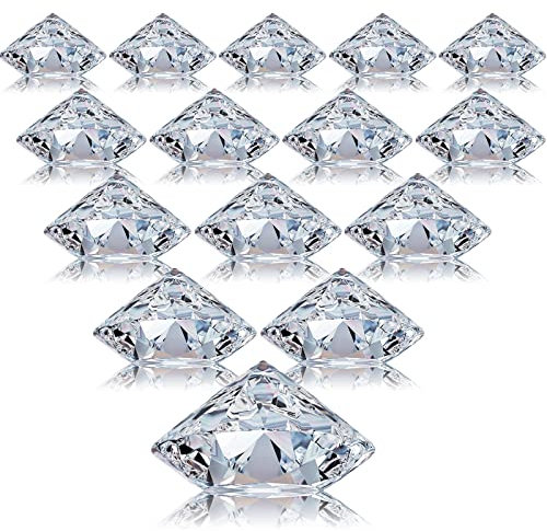 24 Paquete Clip de Coloca Tarjeta Titulares de Números de Mesa Con Clip de Arpa Soportes de Tarjeta de Mesa de Cristal Acrílico de Diamante para Fiesta Boda Decoración de Mesa (Claro)