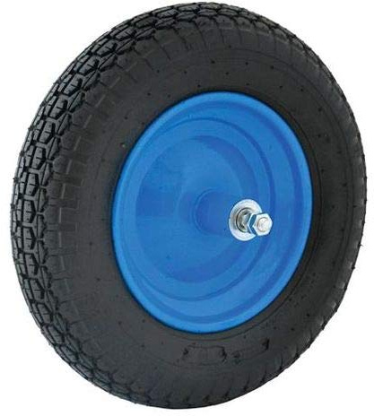 Rad für Schubkarre mit Lager (kurzer Stift innen. 125 mm).