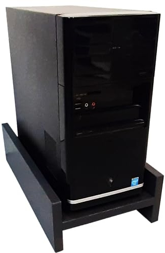 Henor Soporte Madera CPU Ordenador 25 x 45 x 12 Cm Elevador CPU Grafito