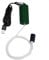 Aquarium Air Pump Mini USB Fish Tank Oxygen Air Pump Portable Ultra Silent Air Aerator Pump Energy Saving Oxygen Bubbler with Air Stone and Single Outlet Silicone Tube 1W (Dark Green)