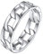 FaithHeart Silberring für Damen Mädchen 4mm Bandring Panzerkette Fingerring 925 Trauring Verlorbunsring Parnterring für Valentinstag Weihnachten
