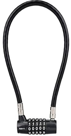 NBYT Kabel Draht Kombinations Vorhängeschloss,38cm Länge,8 mm Durchmesser, für Schranktürgriffe, Fahrräder, Tore, Turnhallen, Schulen, Schuppen, Schließfächer, Helme, Vorhängeschloss für Haustiertüren