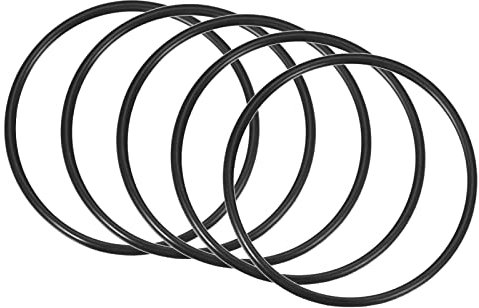 QUARKZMAN 5 Stücke Nitrilgummi O-Ring für Reparatur 80mm x 72mm x 4mm für Wasserhahn Klempner Reparatur Dichtung Verbindung, Schwarz