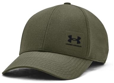 Under Armour Iso-Chill ArmourVent Herren-Kappe mit dehnbarer Passform, (390) Marine Od Grün/Schwarz, L/XL